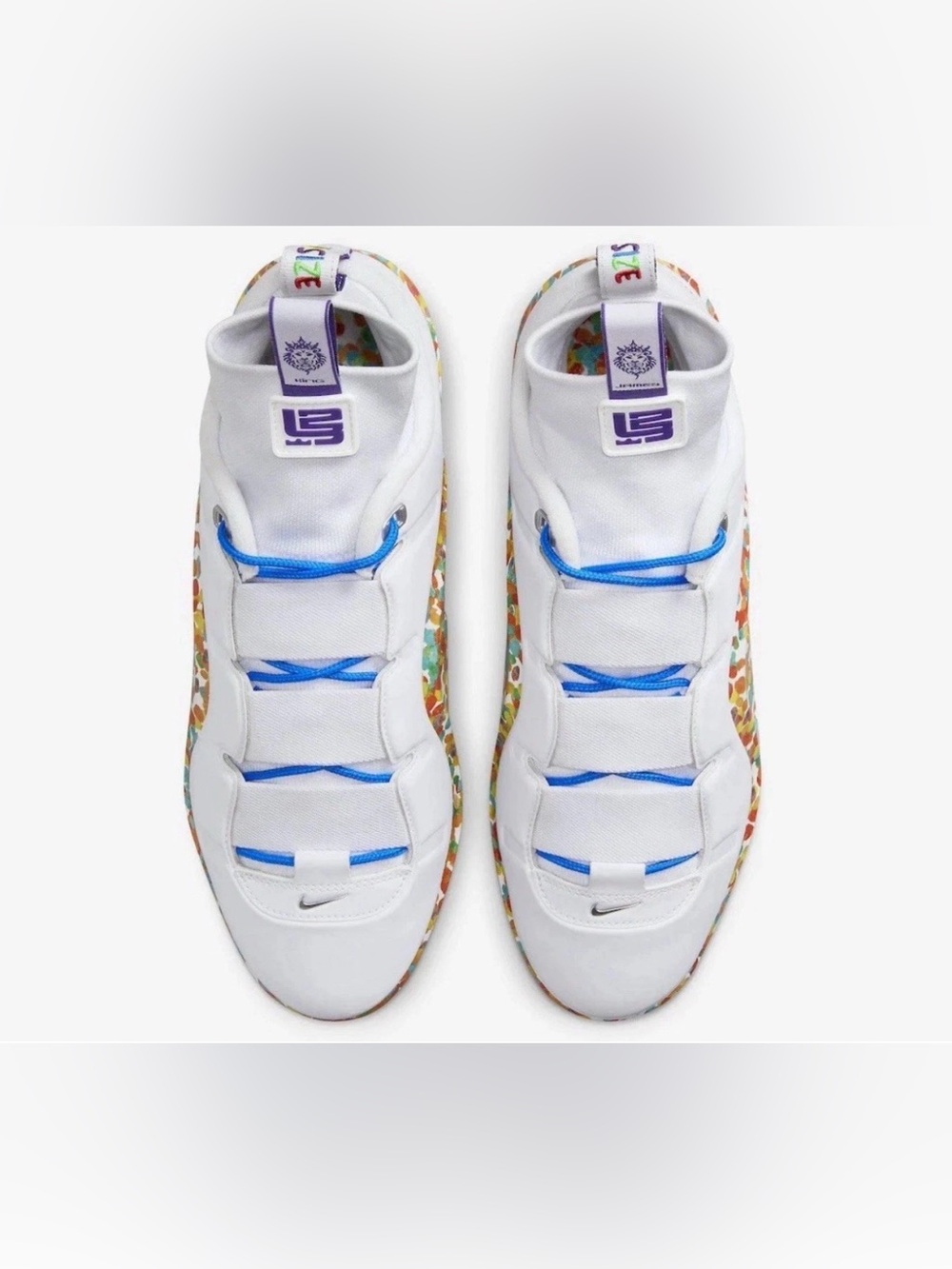 Nike LeBron IV 4 Menace 3 Fruity Pebbles  Football Cleats Men’s 10.5, NEW NWOT - Picture 3 of 16